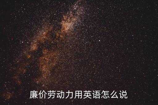 廉價勞動力是什么意思，post horse是什么意思