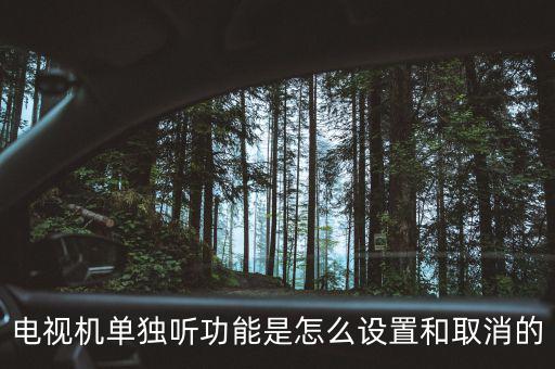 tcl電視單獨聽什么意思，電視機單獨聽功能是怎么設(shè)置和取消的