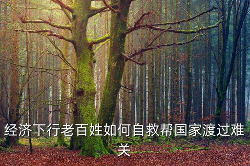中國為什么經(jīng)濟下行老百姓怎么辦，經(jīng)濟下行老百姓如何自救幫國家渡過難關(guān)