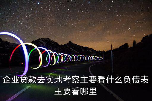 企業(yè)貸款去實地考察主要看什么負(fù)債表主要看哪里