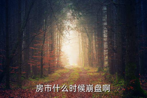 中國房產(chǎn)什么時候崩盤，中國的房市什么時候崩潰