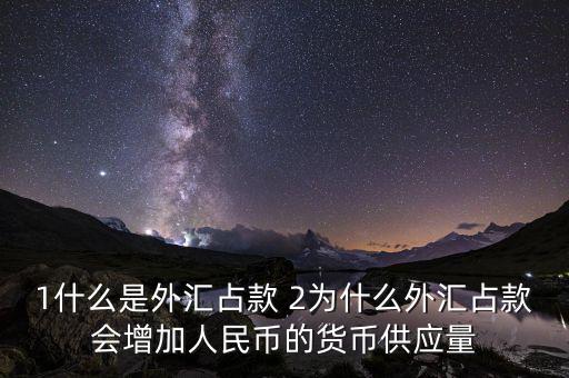 為什么外匯占款主渠道，為什么說中國的基礎(chǔ)貨幣主要通過外匯占款形成