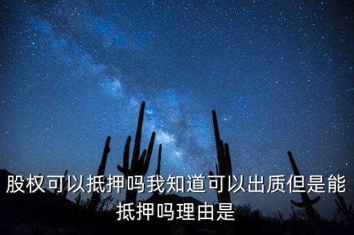 股權(quán)為什么不能抵押，股權(quán)可不可以進(jìn)行抵押