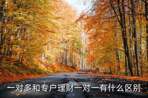 一對多和專戶理財一對一有什么區(qū)別
