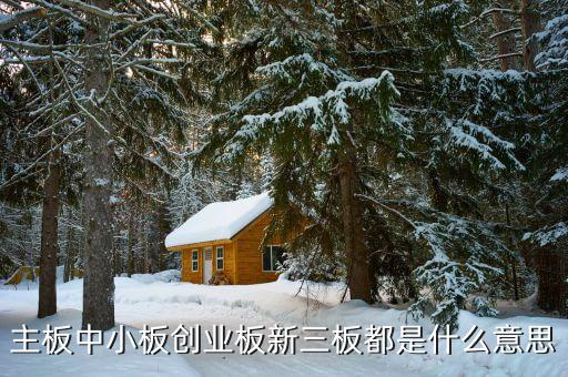創(chuàng)小板是什么意思，主板中小板 創(chuàng)業(yè)板分別是什么意思