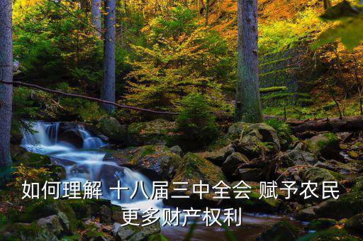 什么是農(nóng)民住房財產(chǎn)權(quán)，如何理解 十八屆三中全會 賦予農(nóng)民更多財產(chǎn)權(quán)利
