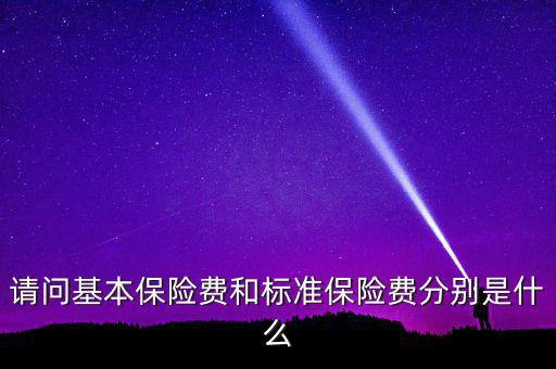 請問基本保險費和標(biāo)準(zhǔn)保險費分別是什么