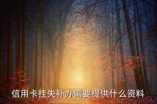 信用卡掛失需要什么，銀行信用卡掛失要帶哪些東西啊