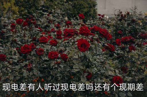 什么是現(xiàn)期差，現(xiàn)電差有人聽過現(xiàn)電差嗎還有個現(xiàn)期差