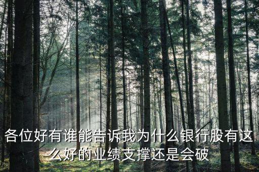 銀行股為什么破凈，為什么銀行股有這么好的業(yè)績支撐凈資產(chǎn)收益率又這么高還是會(huì)