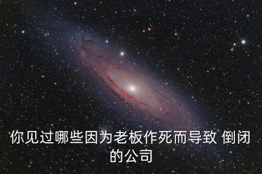 你見(jiàn)過(guò)哪些因?yàn)槔习遄魉蓝鴮?dǎo)致 倒閉的公司