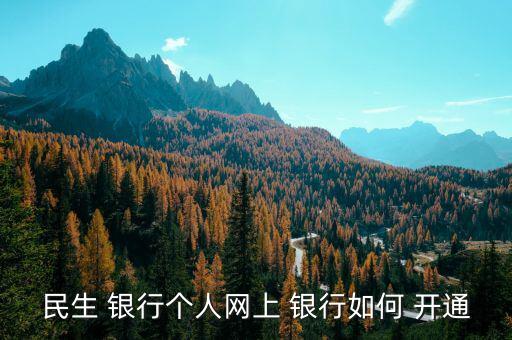 怎么開通直銷銀行,本地銀行網銀服務如何開通
