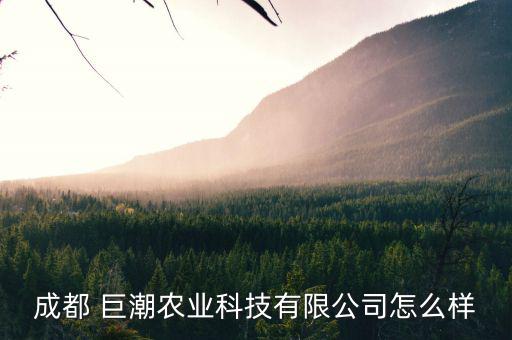 巨潮資本怎么樣,安徽巨潮水產公司投資0家公司兩家分公司