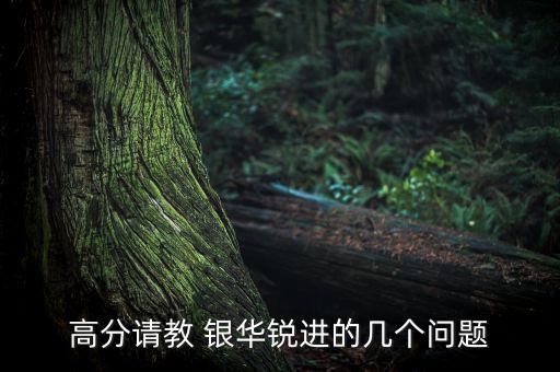 高分請教 銀華銳進(jìn)的幾個(gè)問題