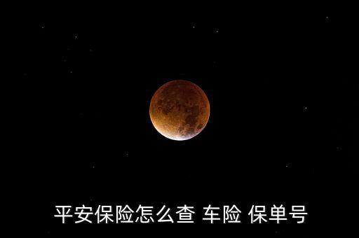 平安保險(xiǎn)怎么查 車險(xiǎn) 保單號