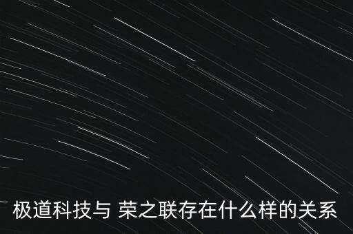 極道科技與 榮之聯存在什么樣的關系