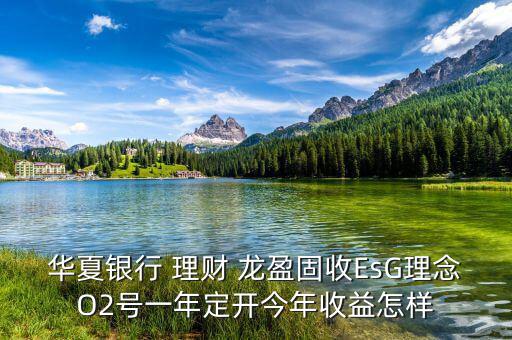 華夏銀行 理財(cái) 龍盈固收EsG理念O2號(hào)一年定開(kāi)今年收益怎樣