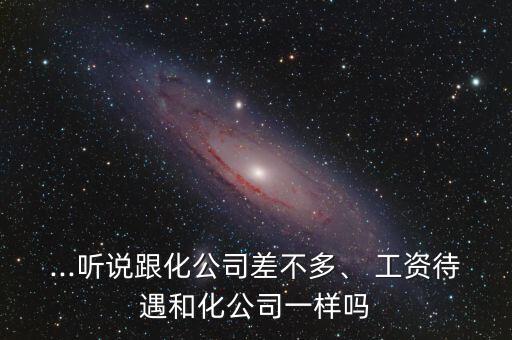 ...聽說跟化公司差不多、 工資待遇和化公司一樣嗎