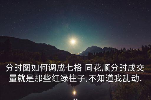 分時(shí)圖如何調(diào)成七格 同花順分時(shí)成交量就是那些紅綠柱子,不知道我亂動...