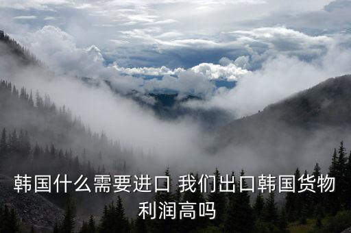 韓國什么需要進(jìn)口 我們出口韓國貨物 利潤高嗎