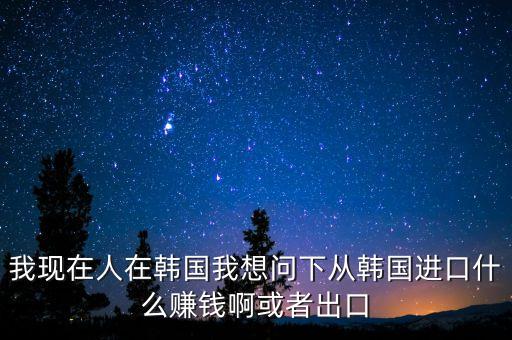 向韓國出口什么賺錢，韓國什么需要進口 我們出口韓國貨物 利潤高嗎