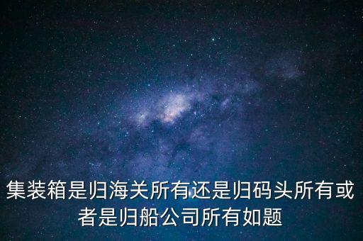 重慶長江輪船公司集裝箱分公司屬于什么性質(zhì)，集裝箱是船公司的么