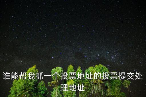 投票提交處理地址是什么，提交投票的問(wèn)題怎么處理