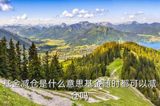 基金減倉(cāng)是什么意思意思，請(qǐng)問(wèn)基金術(shù)語(yǔ) 加倉(cāng)和減倉(cāng) 是什么意思 謝謝