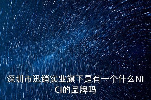深圳市迅銷實(shí)業(yè)旗下是有一個什么NICI的品牌嗎