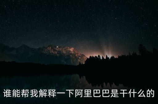 什么是做阿里，阿里巴巴到底是干什么的