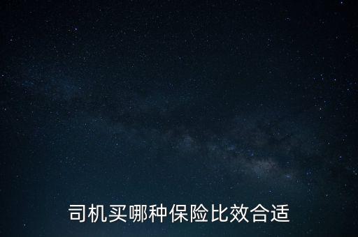 司機(jī)買(mǎi)哪種保險(xiǎn)比效合適