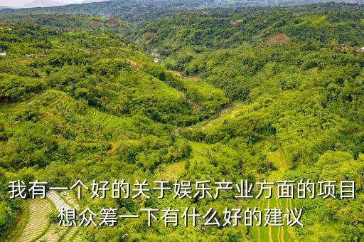 娛樂產(chǎn)業(yè)投資什么好，我有一個好的關(guān)于娛樂產(chǎn)業(yè)方面的項目想眾籌一下有什么好的建議