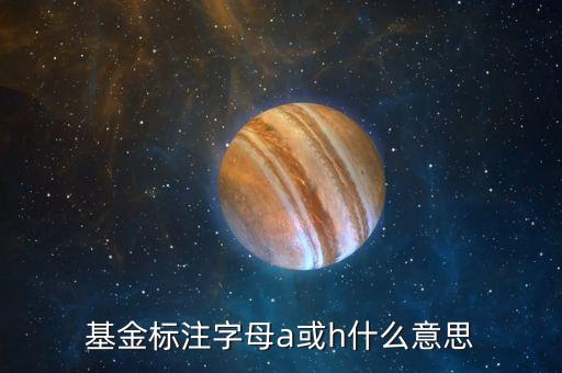 基金中的房地產(chǎn)a卷商a是什么意思，基金標(biāo)注字母a或h什么意思