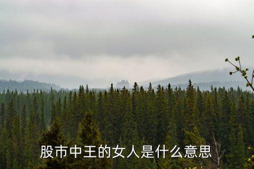 股票王的女人什么意思，股票術(shù)語(yǔ)王的女人是什么意思