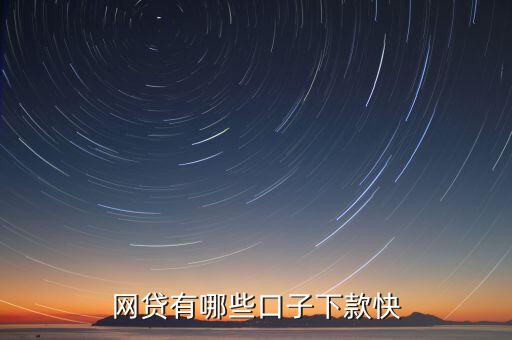 網(wǎng)貸有哪些口子下款快