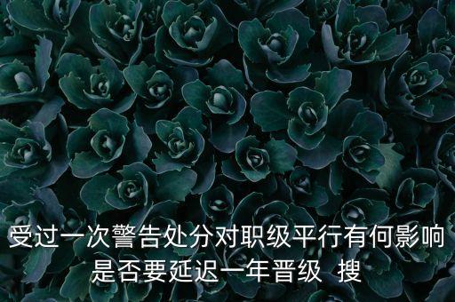 銀行警告處分有什么影響，受過一次警告處分對(duì)職級(jí)平行有何影響是否要延遲一年晉級(jí)  搜