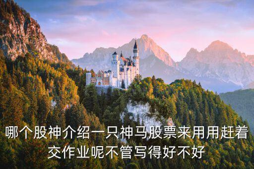 神馬股票是什么，哪個(gè)股神介紹一只神馬股票來(lái)用用趕著交作業(yè)呢不管寫得好不好