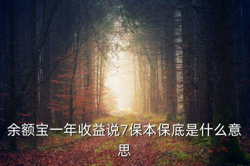 保底收益什么意思，保底收益猶豫期后可根據(jù)本金及保底收益作為還款來源 請問這