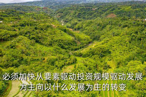 什么發(fā)展為主的轉(zhuǎn)變，必須加快從要素驅(qū)動投資規(guī)模驅(qū)動發(fā)展為主向以什么發(fā)展為主的轉(zhuǎn)變