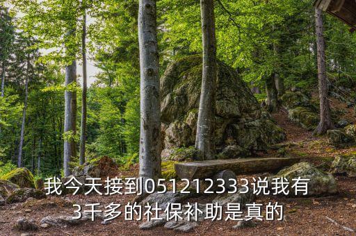 天津街道保險(xiǎn)3千多的是什么意思，我今天接到051212333說我有3千多的社保補(bǔ)助是真的