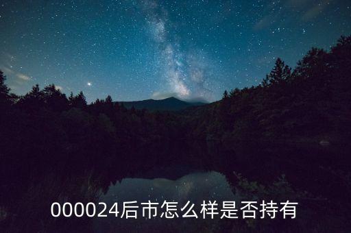 000024是什么行業(yè)，000024后市怎么樣是否持有