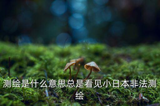 什么是非法測繪，測繪是什么意思總是看見小日本非法測繪