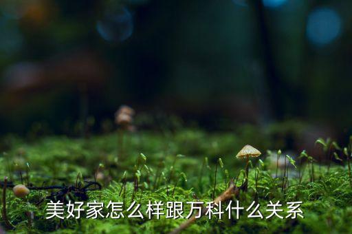 萬科家是什么關(guān)系，美好家和萬科是什么關(guān)系