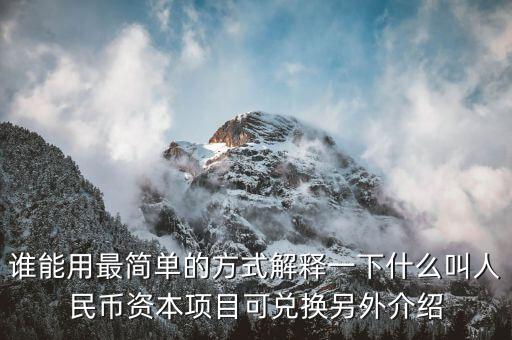 什么是人民幣資本項目可兌換，人民幣資本項目可兌換就是外幣成為外匯