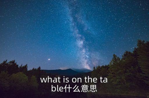 什么是中美bit談判，what is on the table什么意思