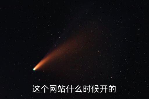 這個網(wǎng)站什么時候開的