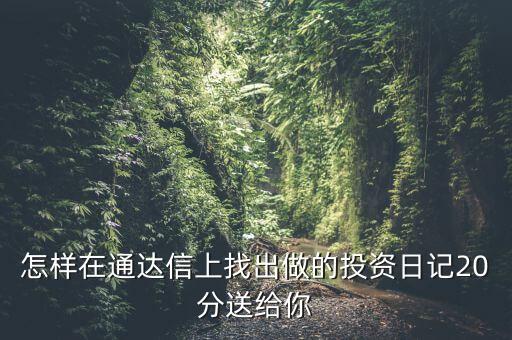 股票中的投資日記保存在什么位置，泰陽(yáng)證券交易軟件自選股保存文件的地址是哪里