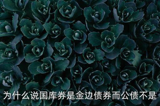 為什么說(shuō)國(guó)庫(kù)券是金邊債券而公債不是