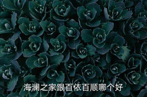 百衣百順和海瀾之家什么關(guān)系，海瀾之家跟百依百順哪個(gè)好