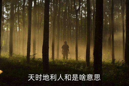 天時(shí)地利人和是啥意思